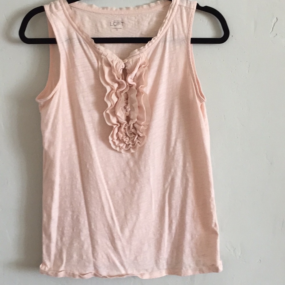 Loft ruffle tank